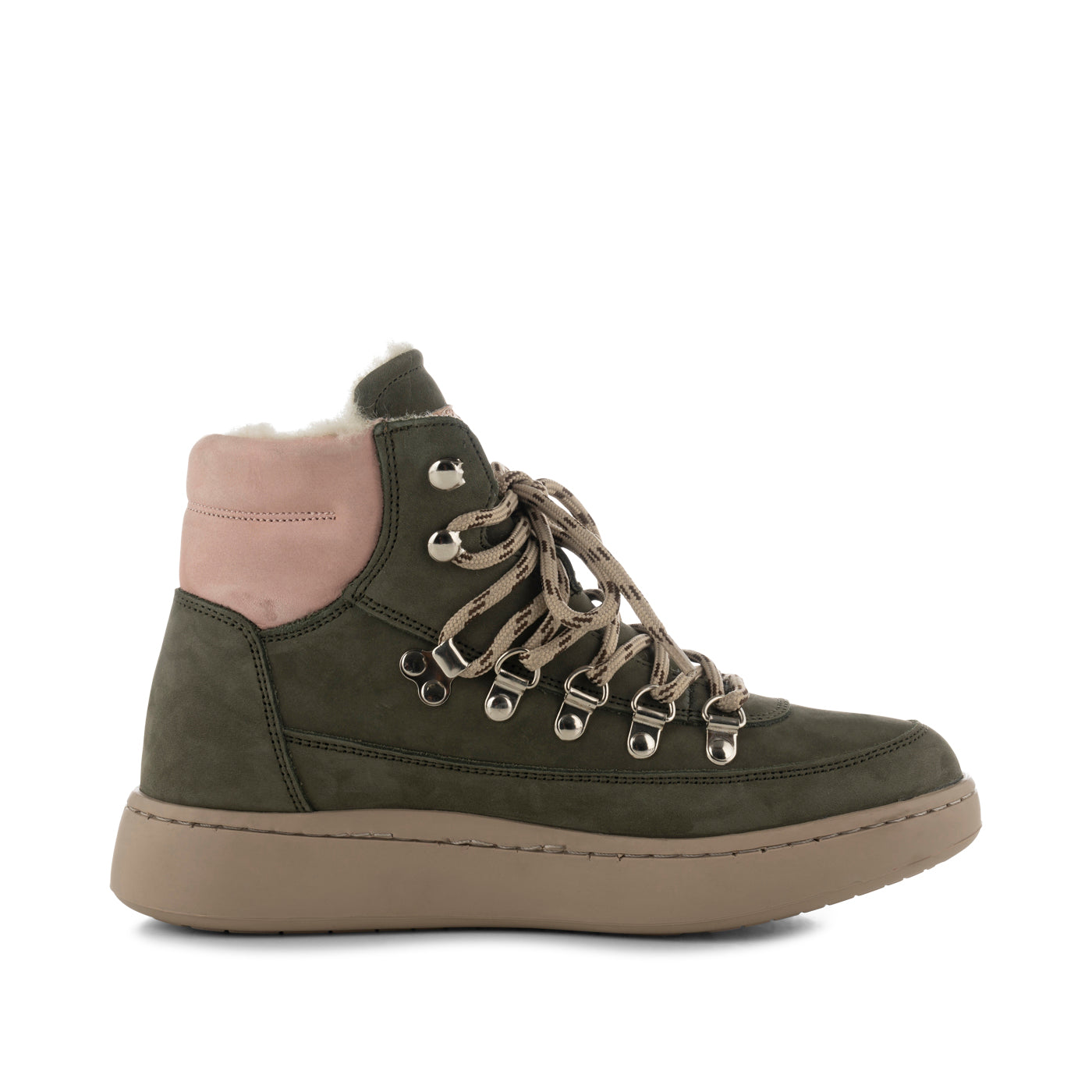 WODEN Iris Nubuck  Boots 790 Green/Rose