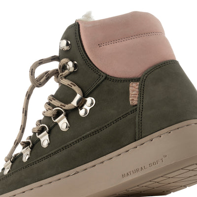 WODEN Iris Nubuck  Boots 790 Green/Rose