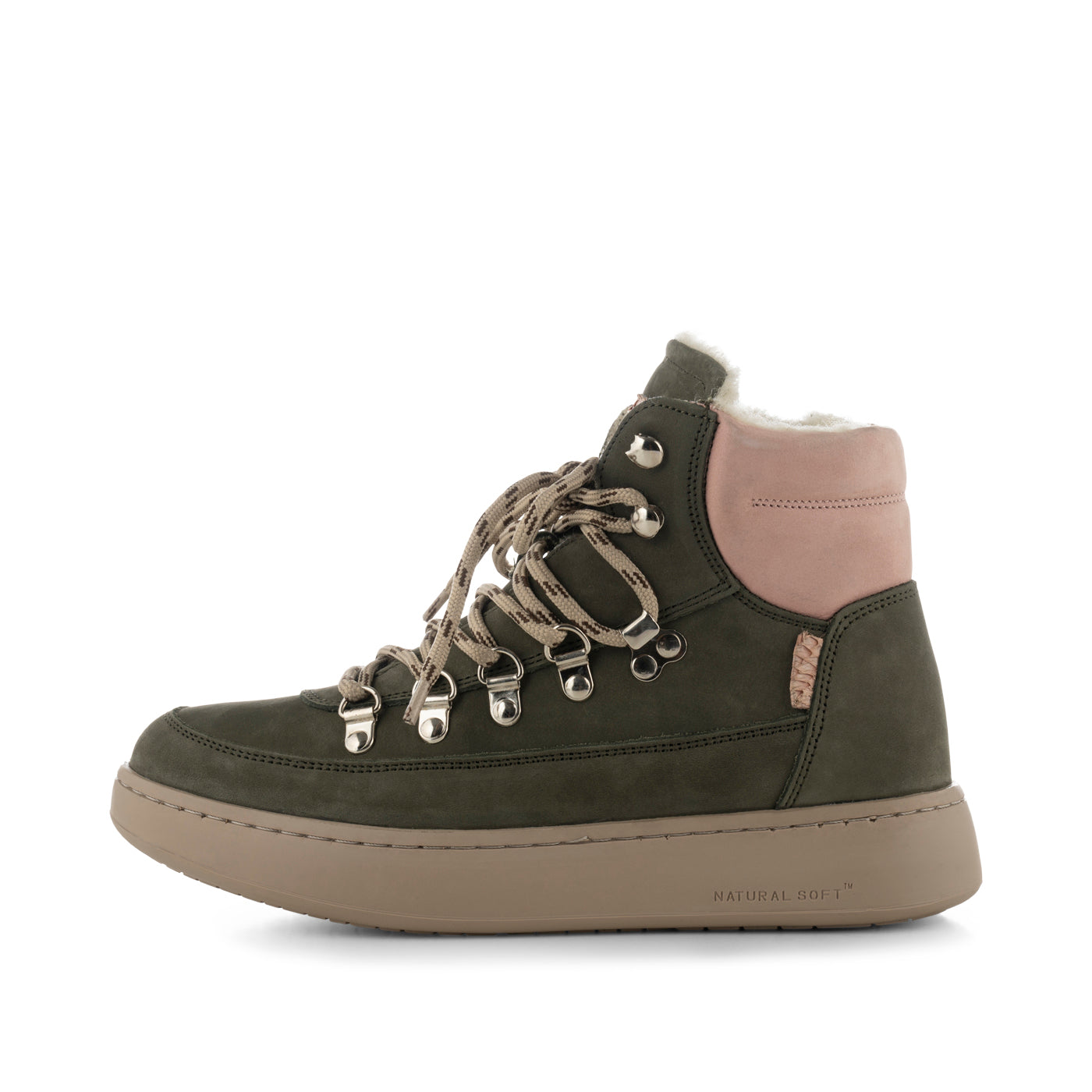 WODEN Iris Nubuck  Boots 790 Green/Rose