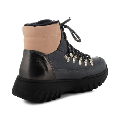 WODEN Iris Track Nubuck Mix Boots 857 Storm