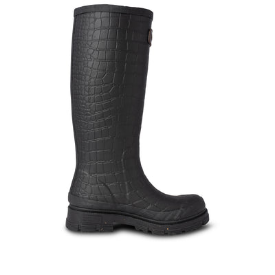 WODEN Le Croco Waterproof Rubber Boots 020 Black