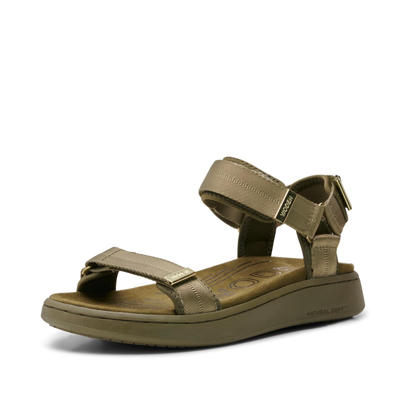 WODEN Line Sandals 295 Dark Olive