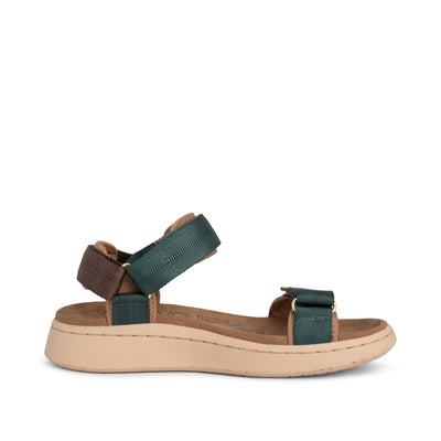 WODEN Line Sandals 524 Deep Forest/Chocolate