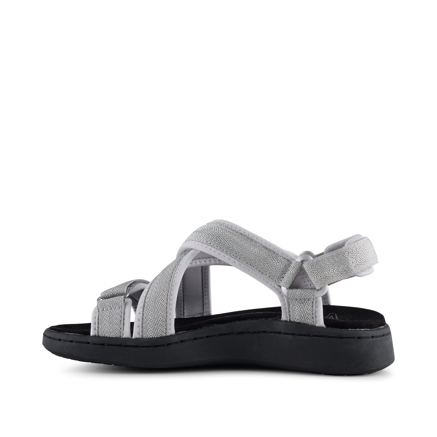 WODEN Line Cross Sandals 039 Silver