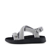 WODEN Line Cross Sandals 039 Silver