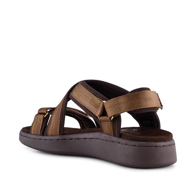 WODEN Line Cross Sandals 069 Latte