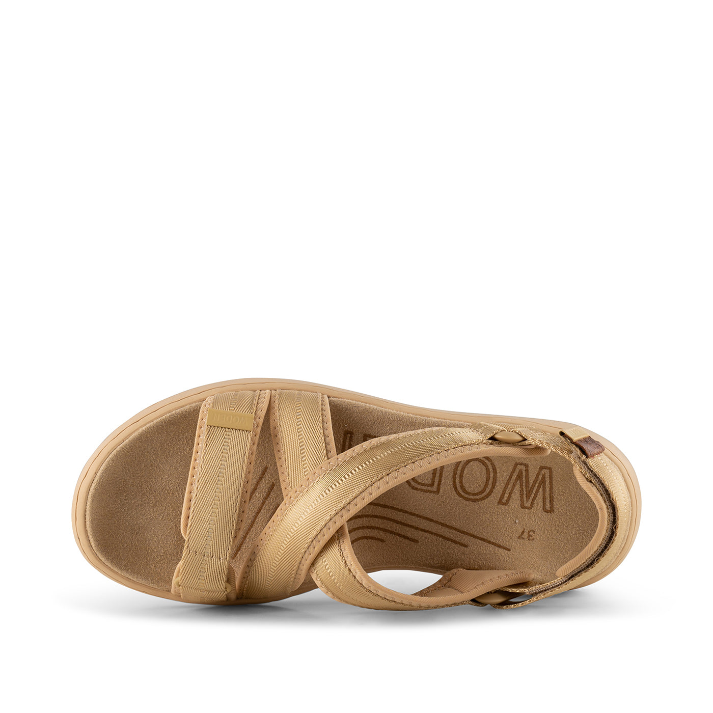 WODEN Line Cross Sandals 705 Beige