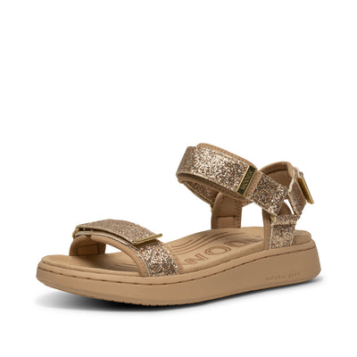 WODEN Line Glitter Sandals 852 Coffee Cream