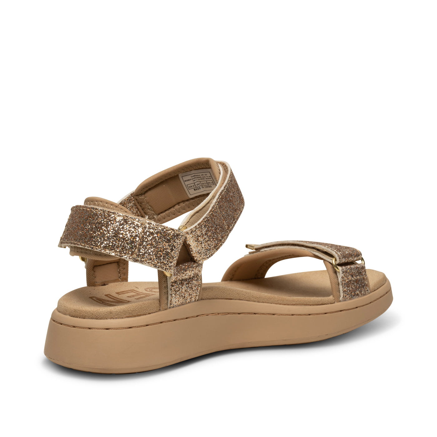 WODEN Line Glitter Sandals 852 Coffee Cream