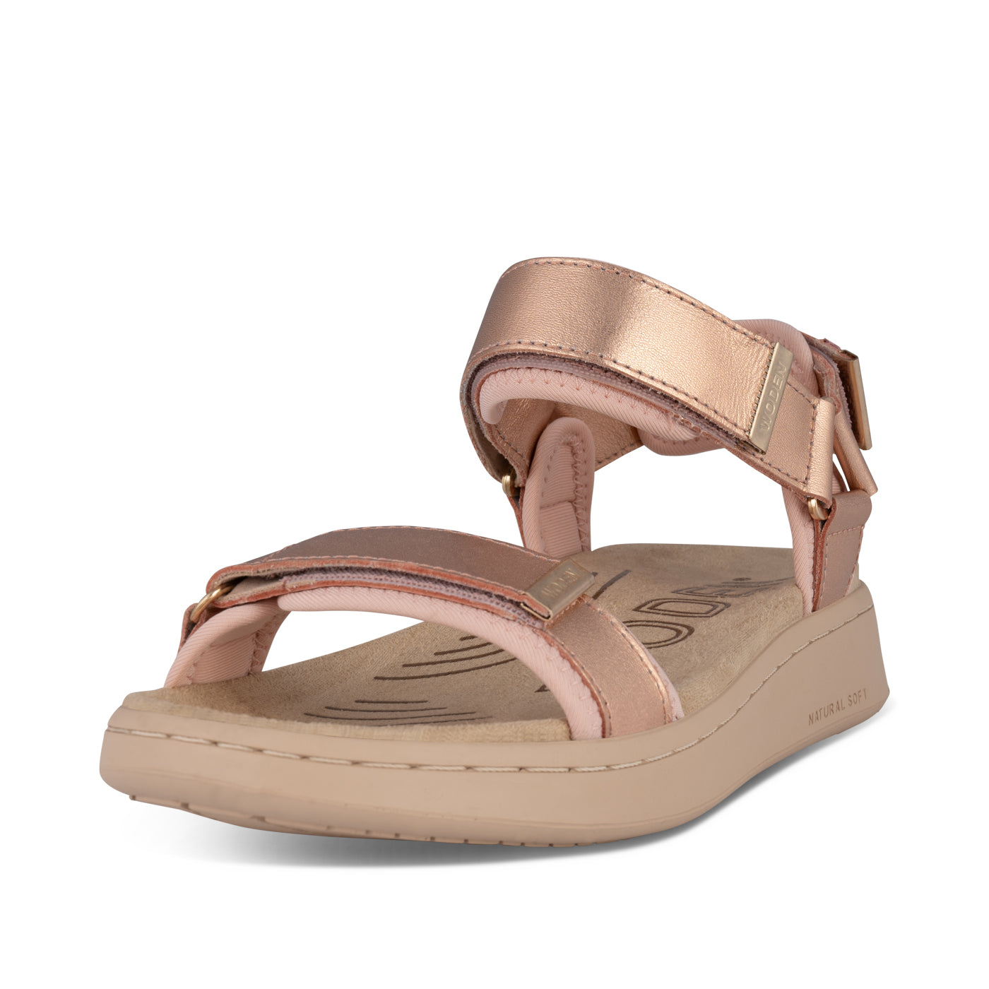 WODEN Line Metallic Sandals 023 Rose