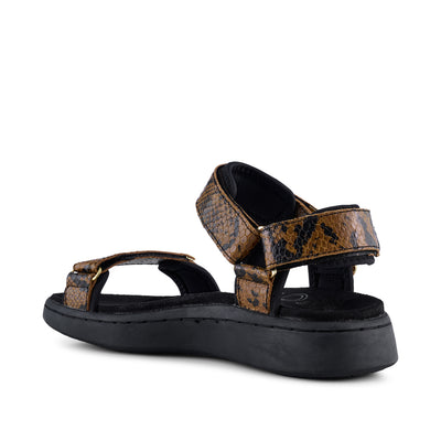 WODEN Line Snake Sandals 085 Brown Snake