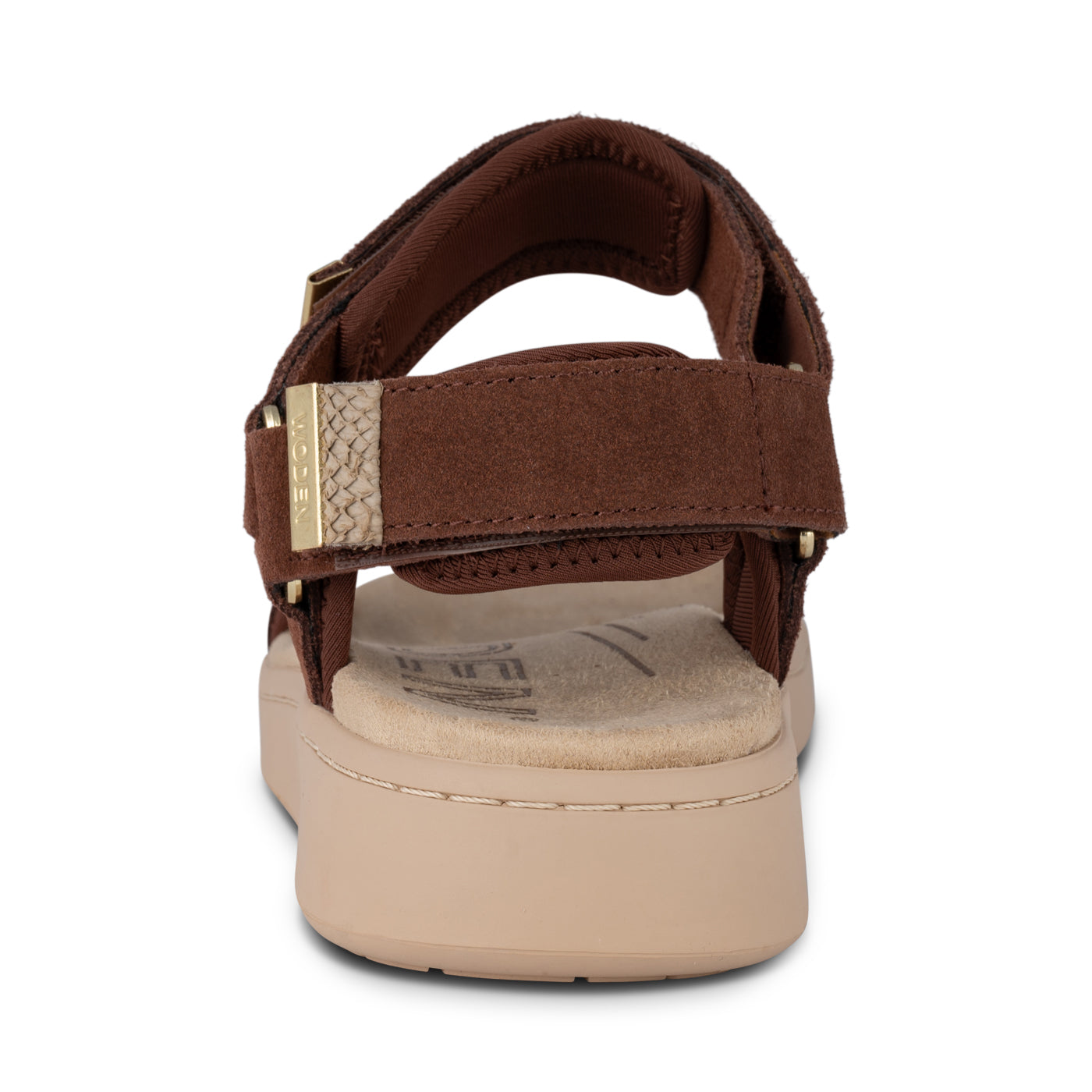 WODEN Line Suede Sandals 312 Sepia