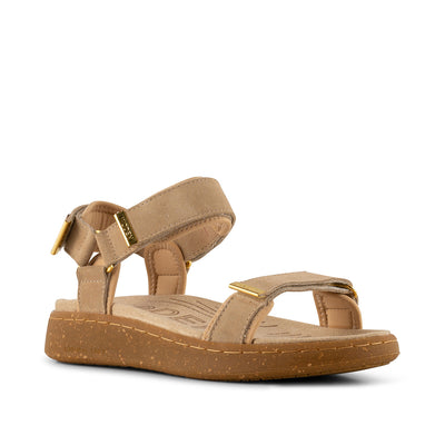 WODEN Line Suede Sandals 705 Beige