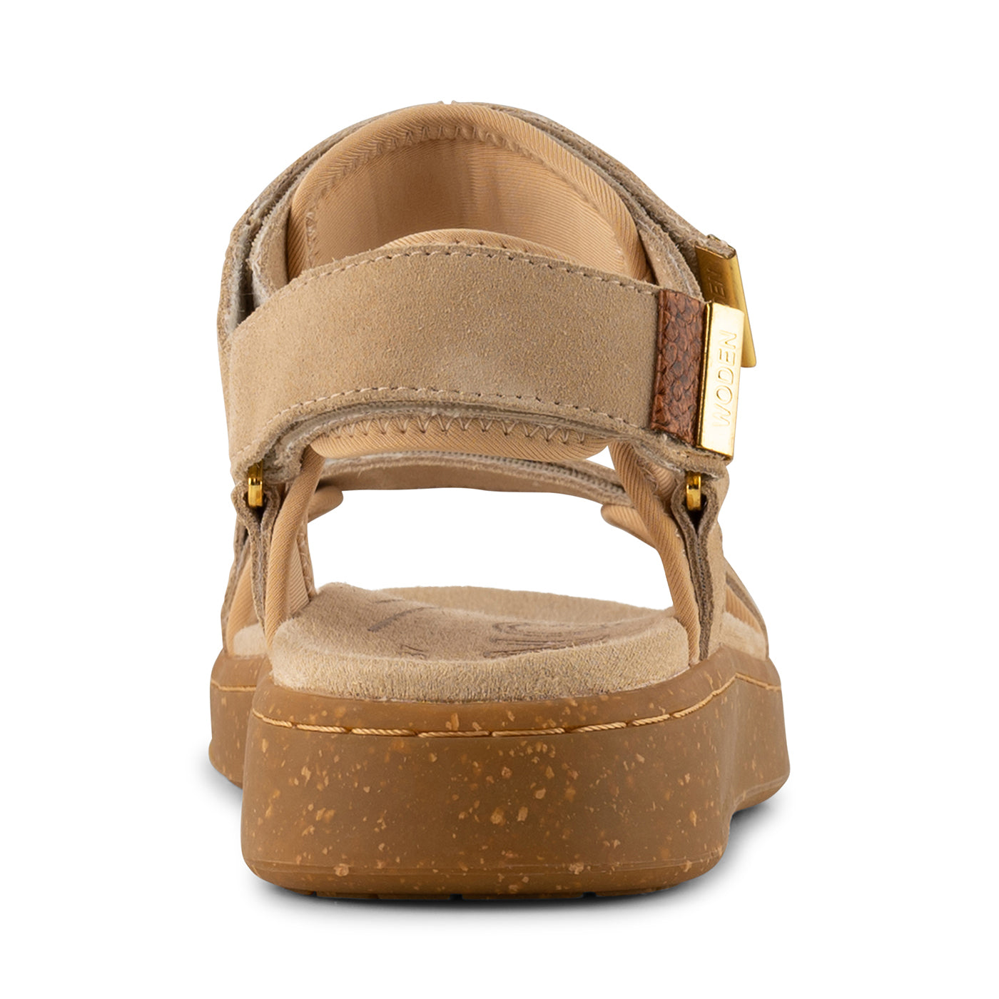 WODEN Line Suede Sandals 705 Beige