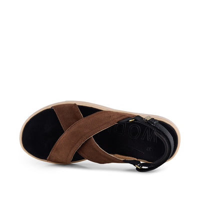 WODEN Luna Suede Sandals 067 Brown