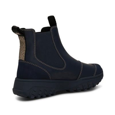 WODEN Magda Track Waterproof Rubber Boots 960 Dark Navy/Coffee Cream