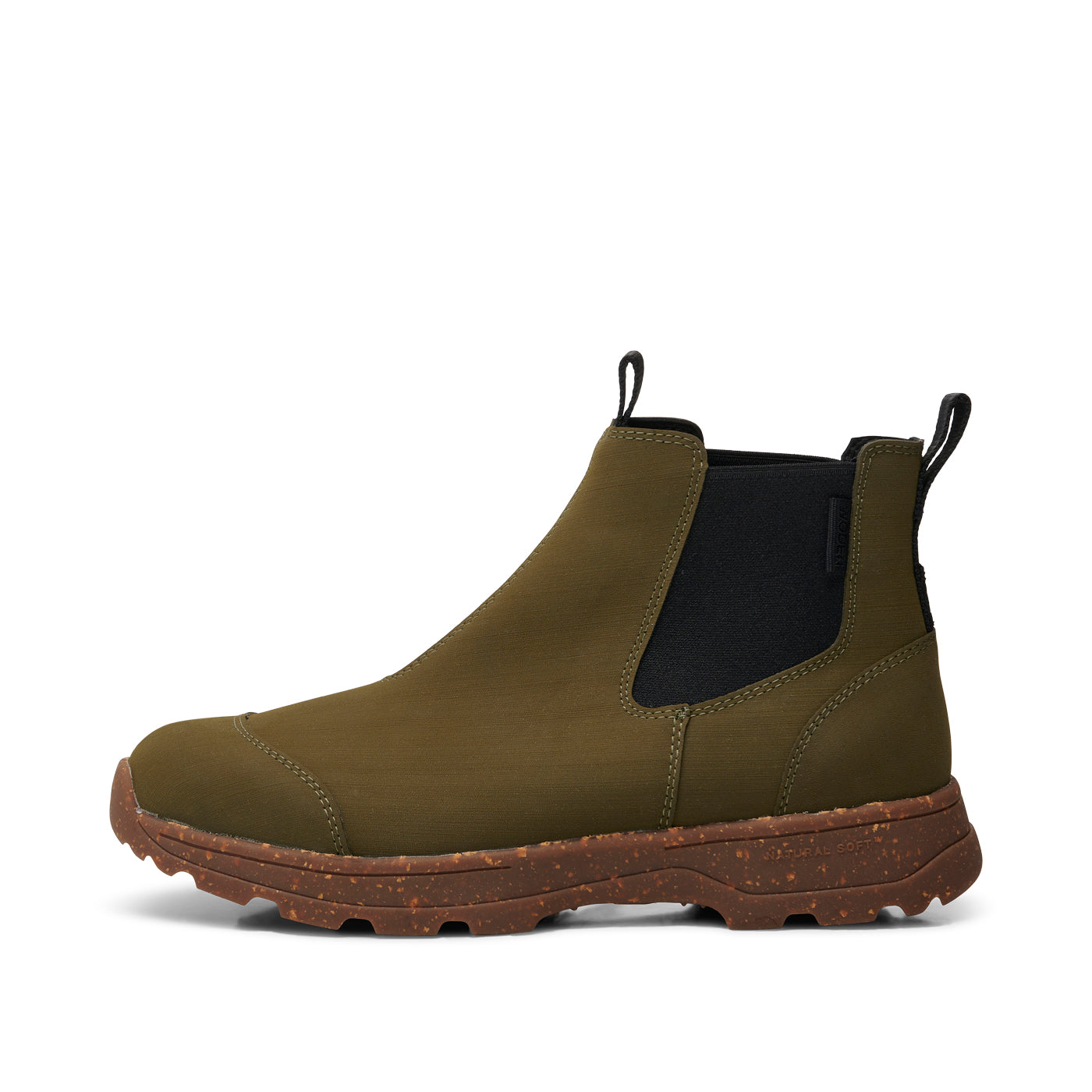 WODEN MENS Melvin Track Waterproof Rubber Boots 877 Dark Olive/Gum