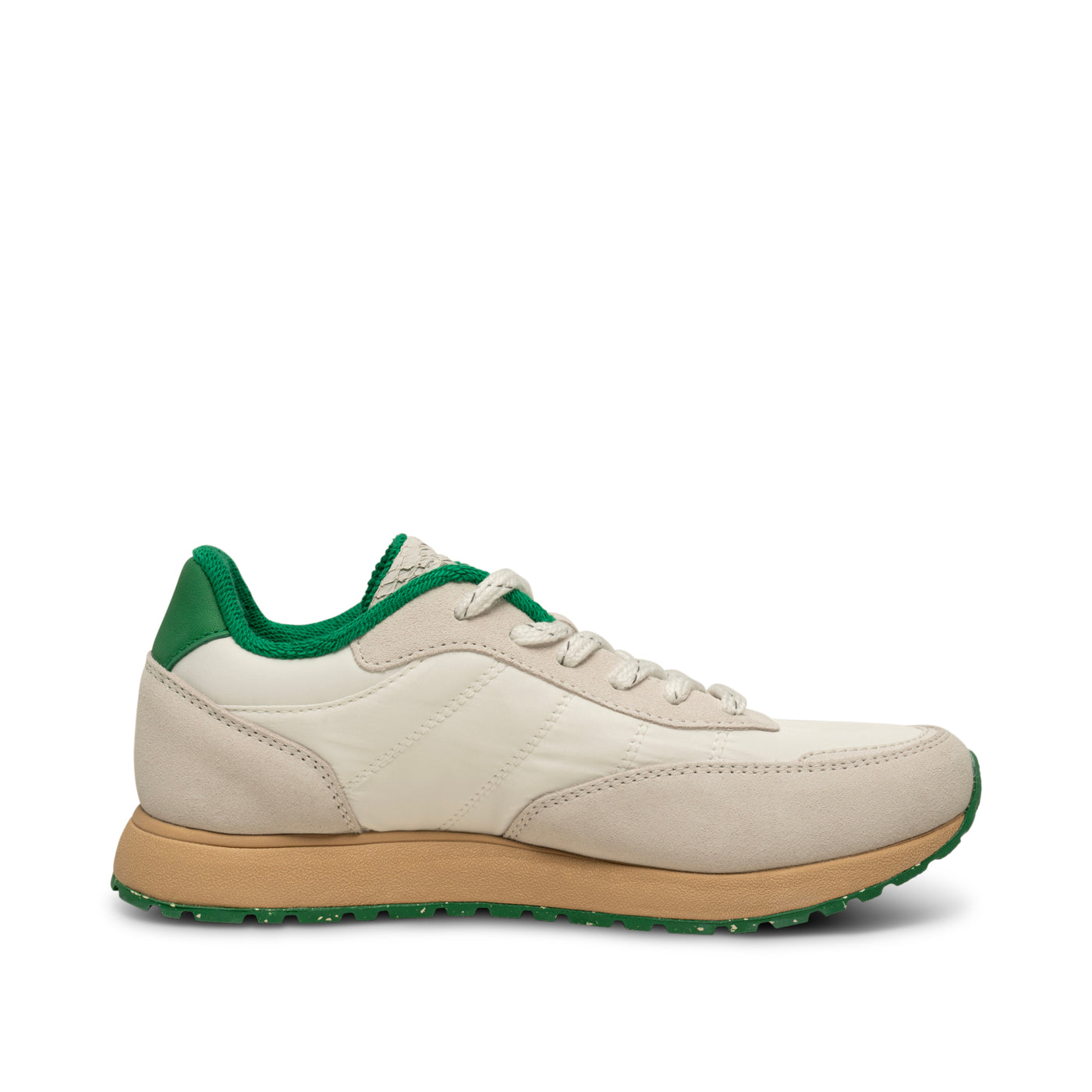 WODEN Nellie Vintage Sneakers 292 Blanc De Blanc/Basil