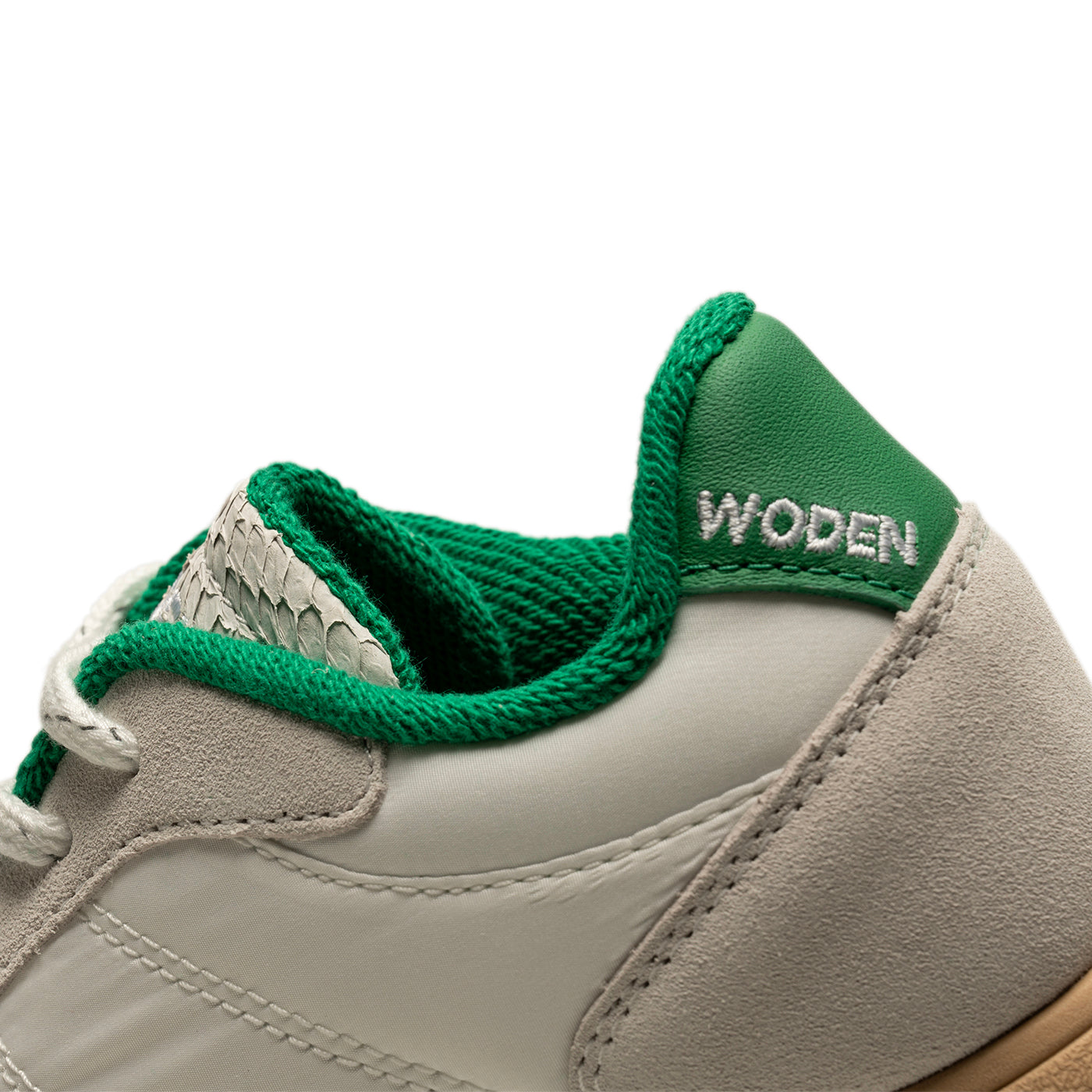 WODEN Nellie Vintage Sneakers 292 Blanc De Blanc/Basil