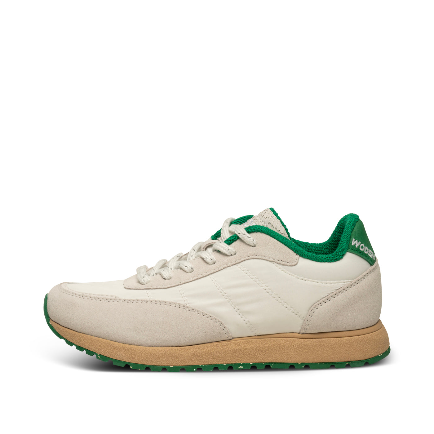 WODEN Nellie Vintage Sneakers 292 Blanc De Blanc/Basil