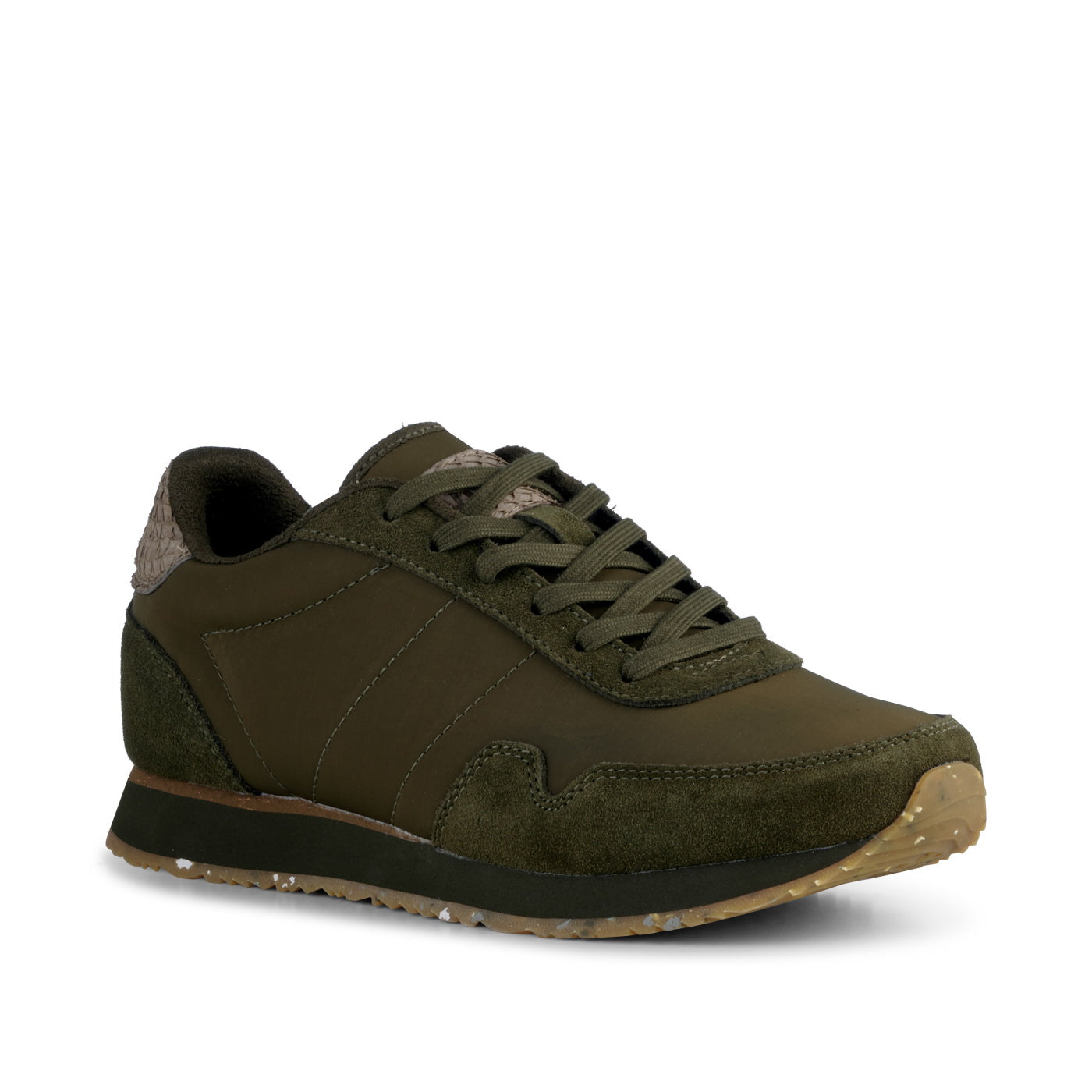 WODEN Nora III Leather Sneakers 295 Dark Olive