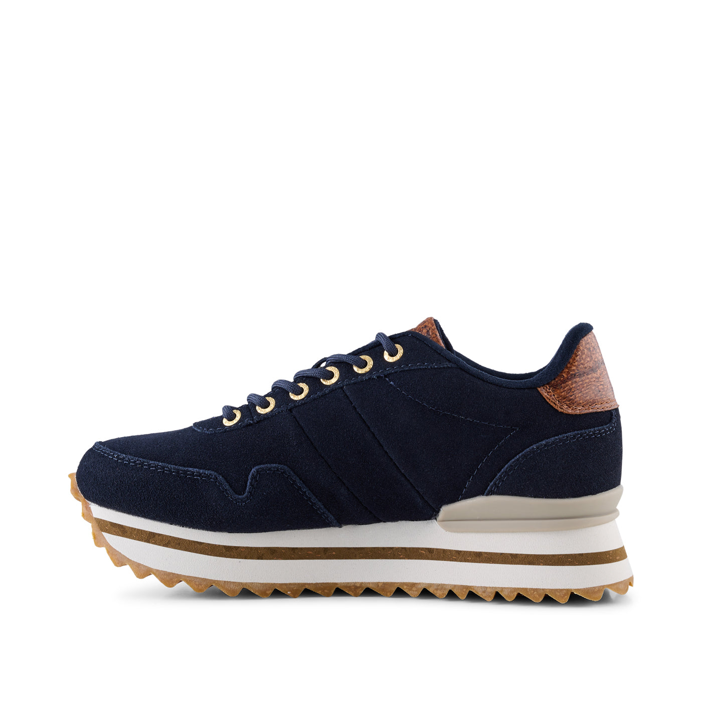 WODEN Nora III Suede Plateau Sneakers 009 Dark Navy