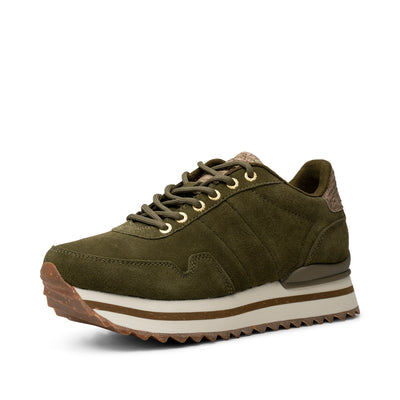 WODEN Nora III Suede Plateau Sneakers 295 Dark Olive