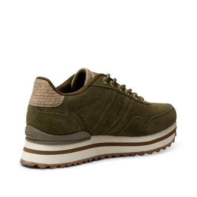 WODEN Nora III Suede Plateau Sneakers 295 Dark Olive