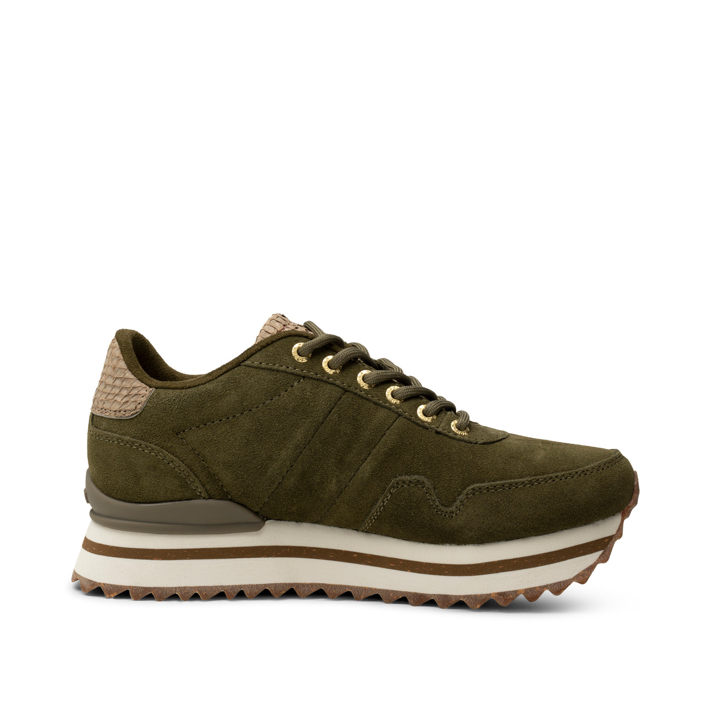 WODEN Nora III Suede Plateau Sneakers 295 Dark Olive