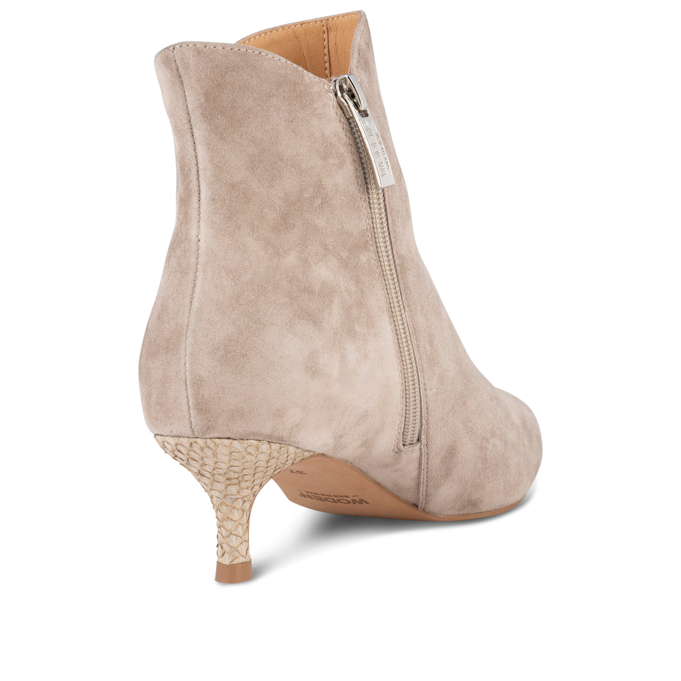 WODEN STB WOMENS Saga Zip S Heels 065 Taupe