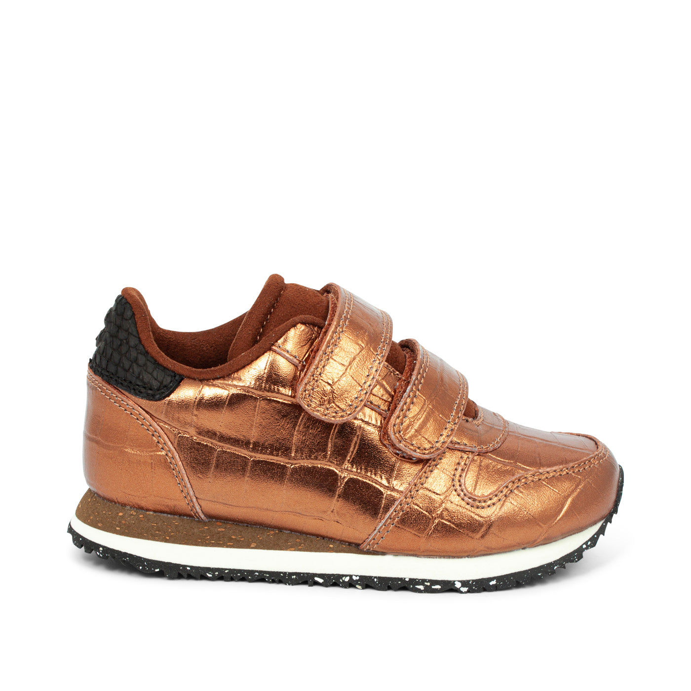 WODEN KIDS Sandra Croco Shiny Sneakers 002 Burnished Copper