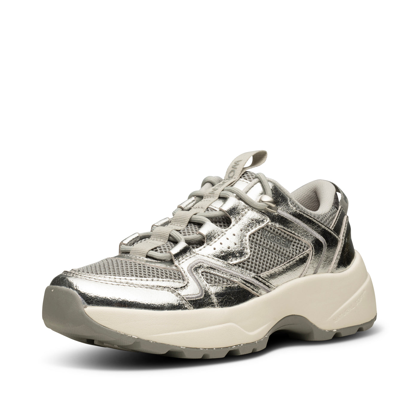 WODEN Sif Metallic Sneakers 040 Autumn Grey