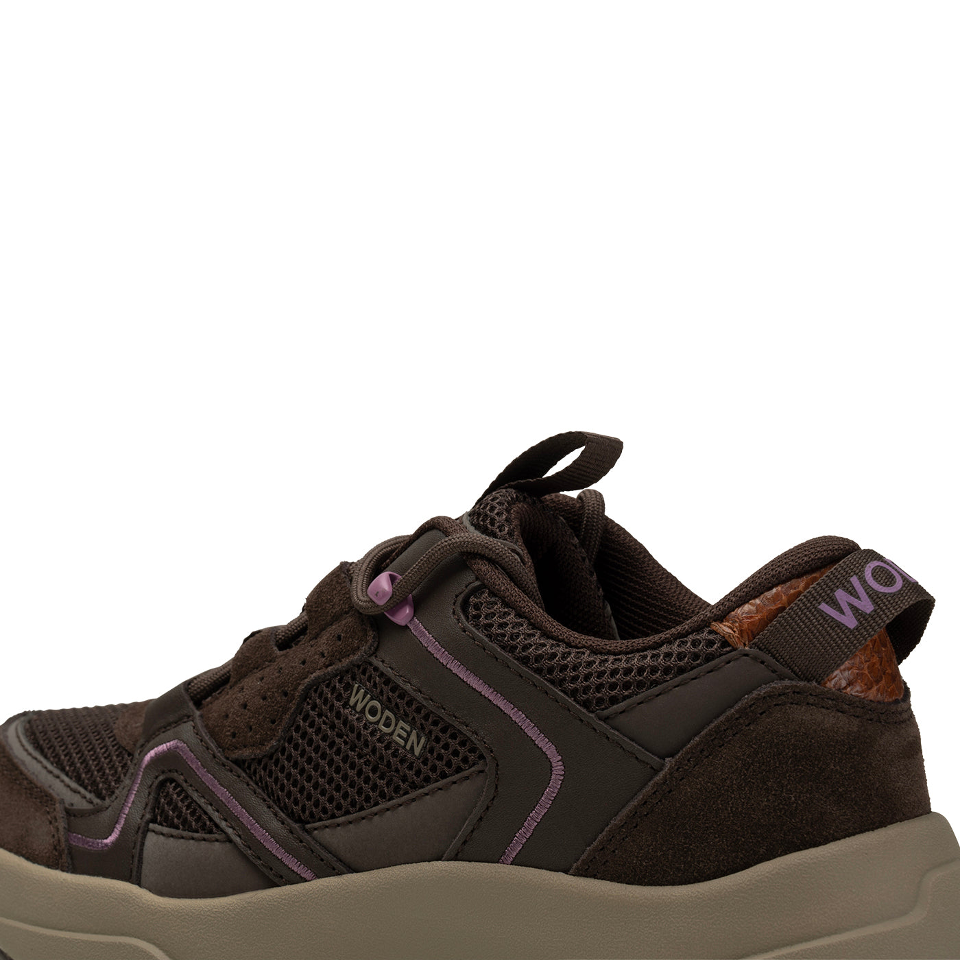 WODEN Sif Reflective Sneakers 063 Chocolate