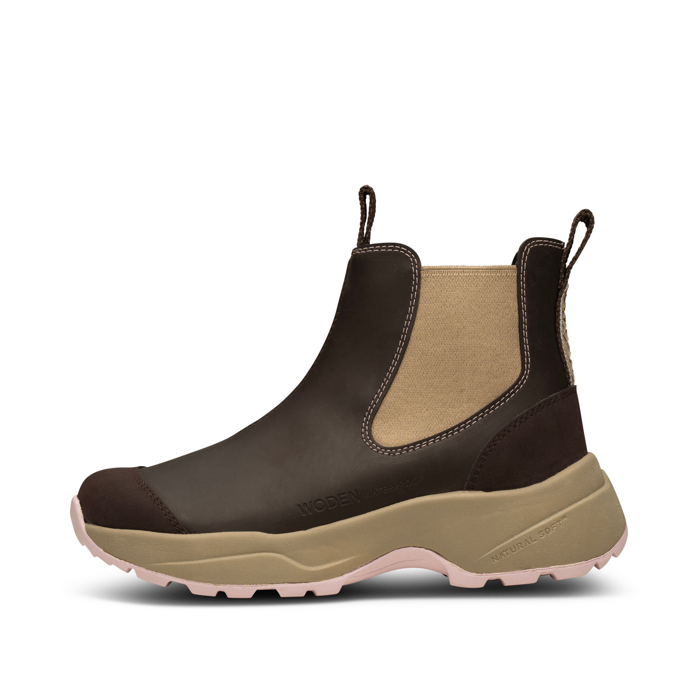 WODEN Siri Waterproof Rubber Boots 1000 Chocolate/Light Lilac