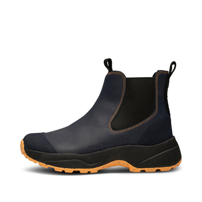 WODEN Siri Waterproof Rubber Boots 1002 Dark Navy/Papaya