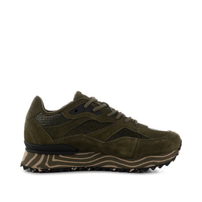 WODEN Sophie Salmon Marble Sneakers 295 Dark Olive