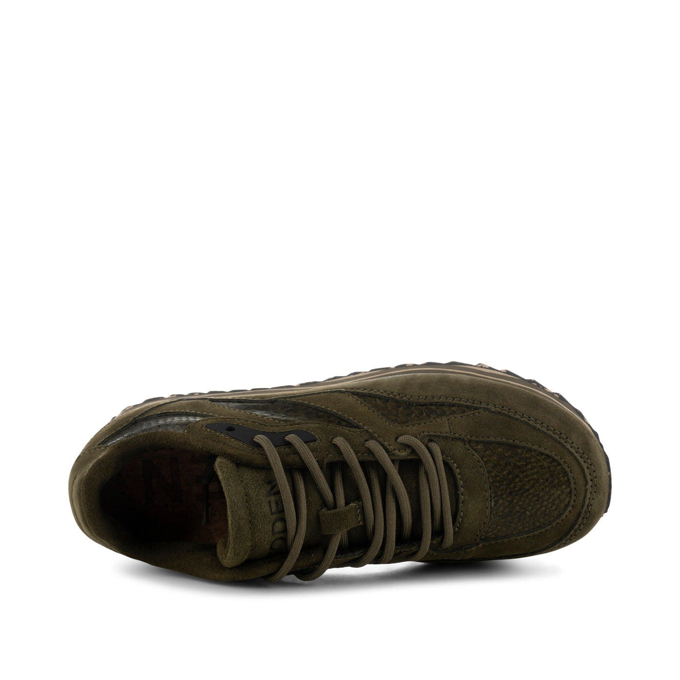 WODEN Sophie Salmon Marble Sneakers 295 Dark Olive