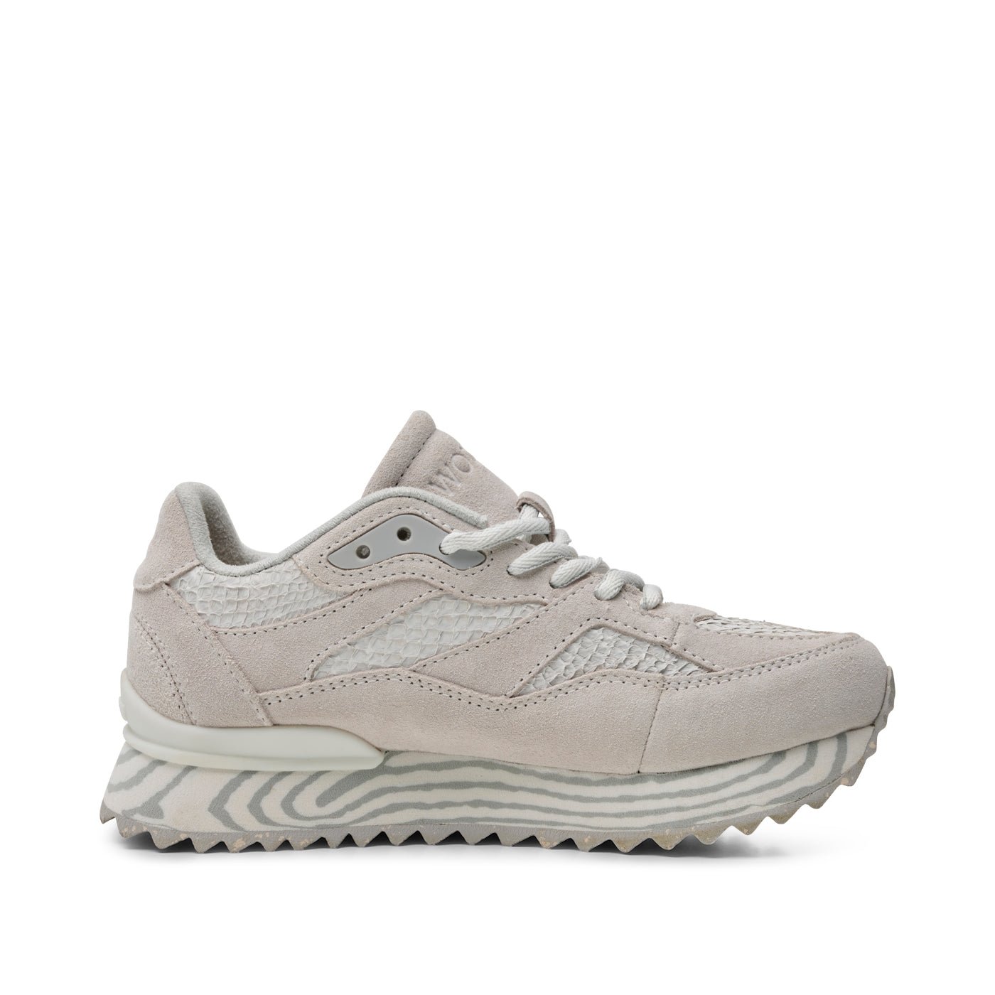 WODEN Sophie Salmon Marble Sneakers 511 Blanc de Blanc