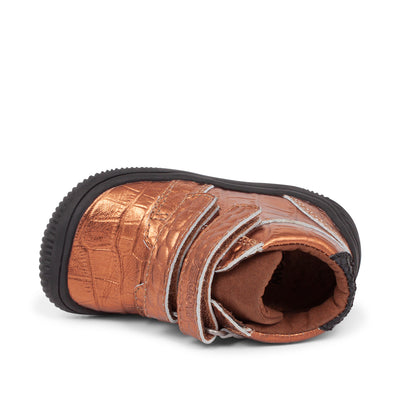 WODEN KIDS Tristan Croco Shiny Prewalker 002 Burnished Copper