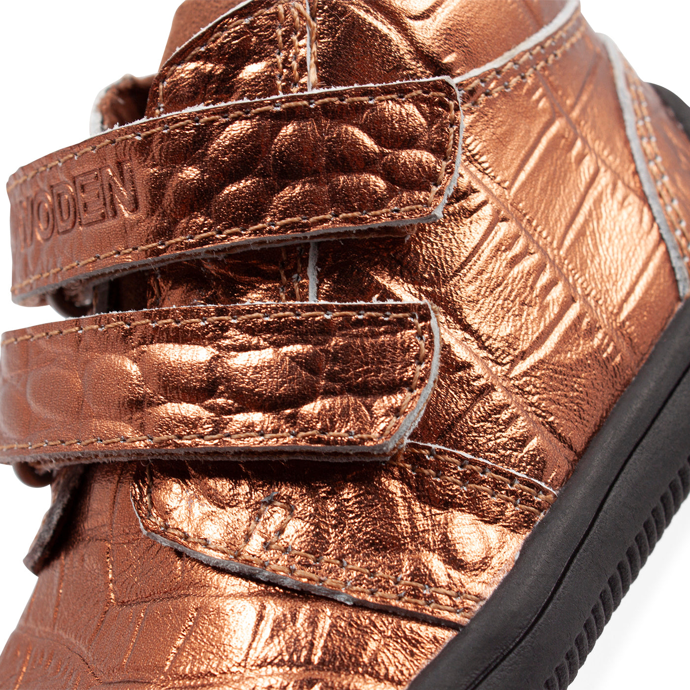 WODEN KIDS Tristan Croco Shiny Prewalker 002 Burnished Copper