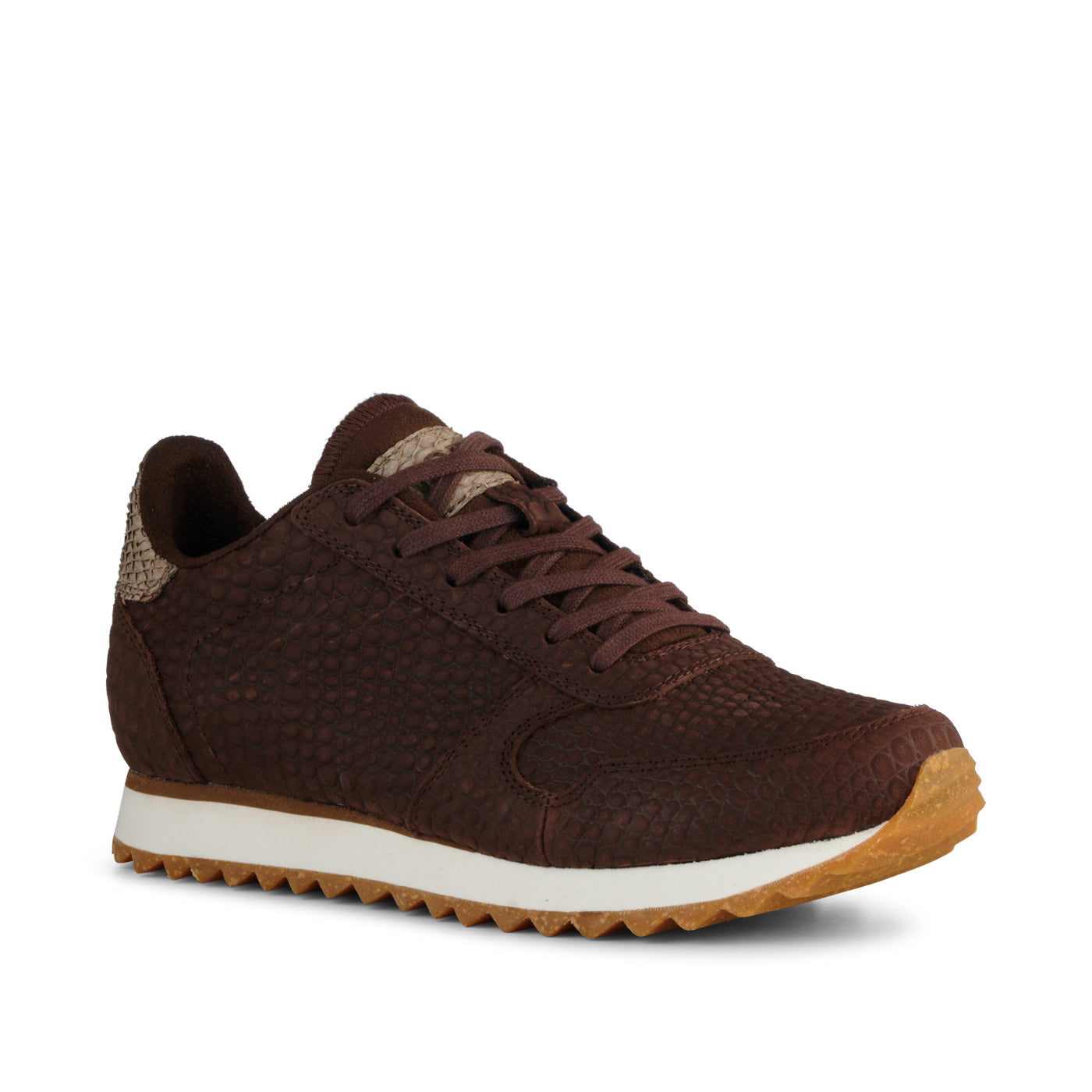 WODEN Ydun Croco II Sneakers 064 Chestnut