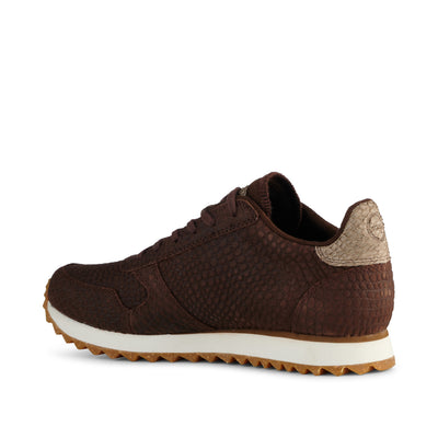 WODEN Ydun Croco II Sneakers 064 Chestnut