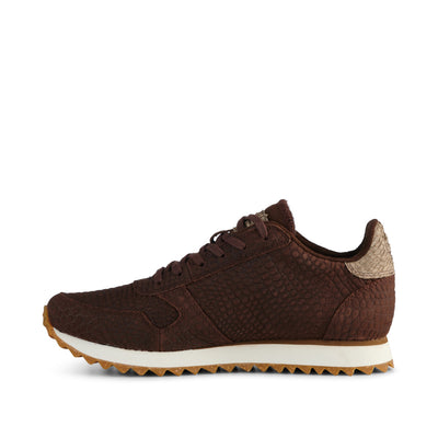 WODEN Ydun Croco II Sneakers 064 Chestnut