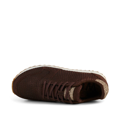 WODEN Ydun Croco II Sneakers 064 Chestnut