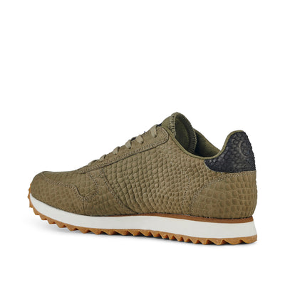 WODEN Ydun Croco II Sneakers 295 Dark Olive