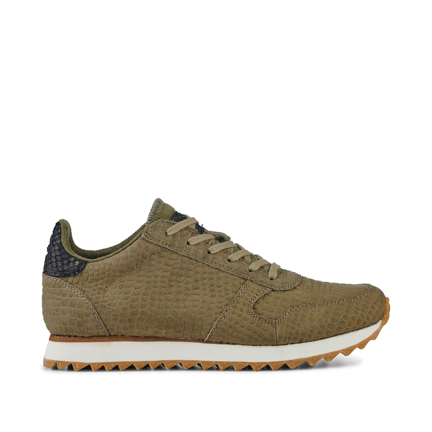 WODEN Ydun Croco II Sneakers 295 Dark Olive