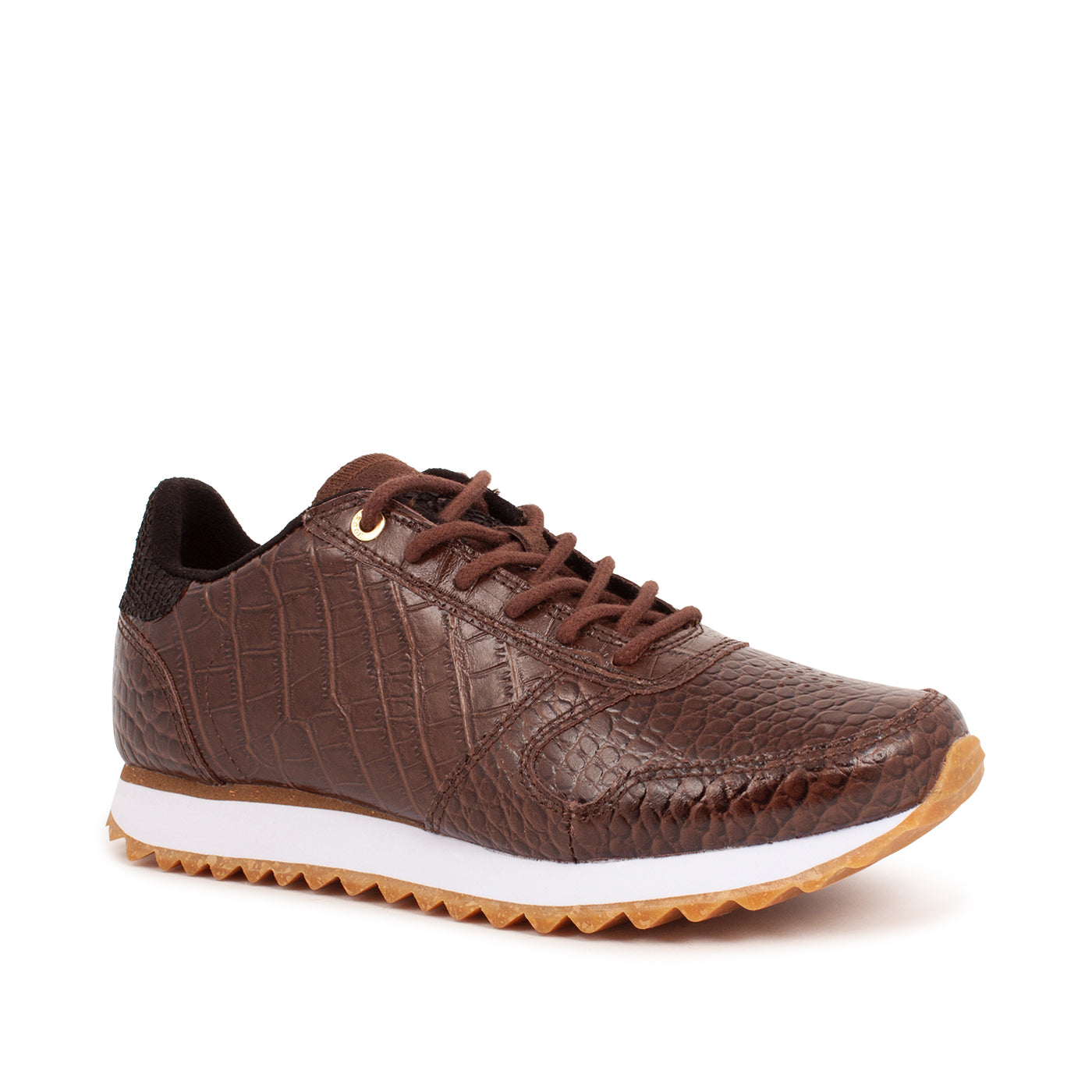 WODEN Ydun Shiny Leather Sneakers 648 Potting Soil