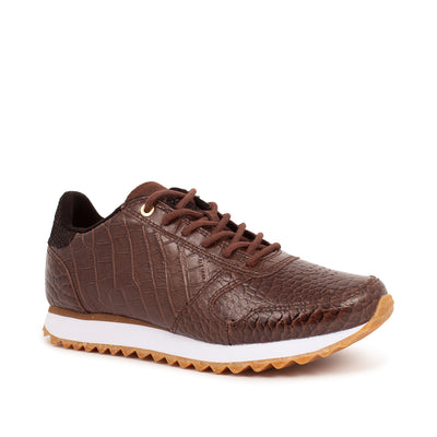 WODEN Ydun Shiny Leather Sneakers 648 Potting Soil