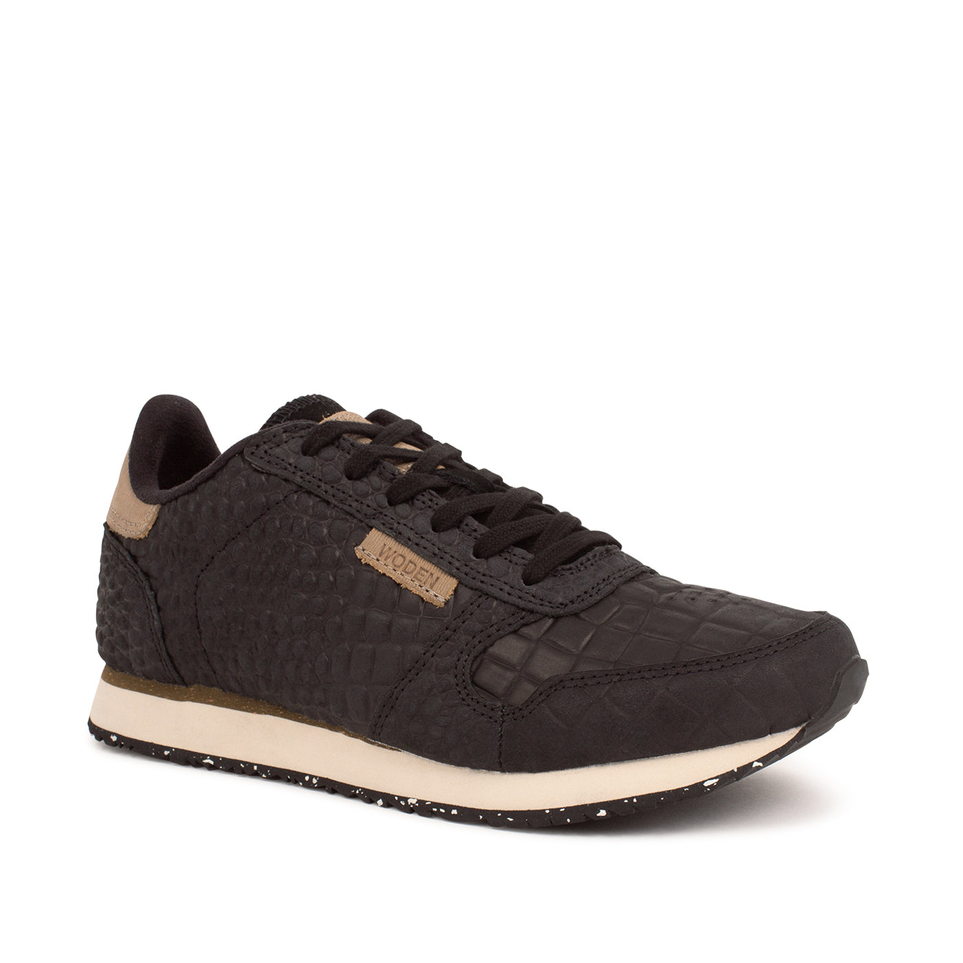 WODEN Ydun Stamped Leather Sneakers 020 Black