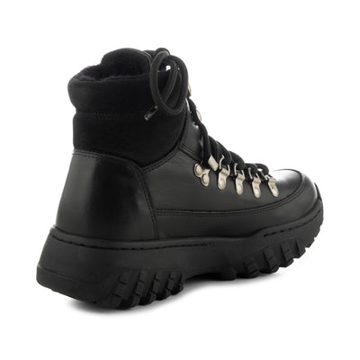 WODEN Iris Track Leather Boots 020 Black